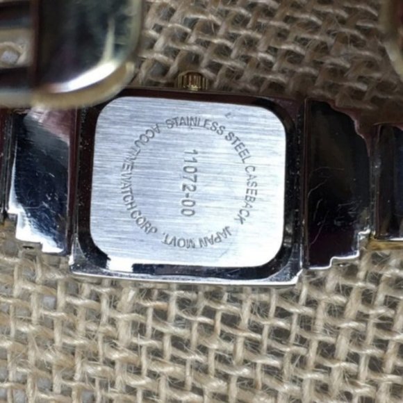 Vivani Ladies Art Deco Watch As Is Hinged Silver Gold Quartz Stainless Steel main image 6